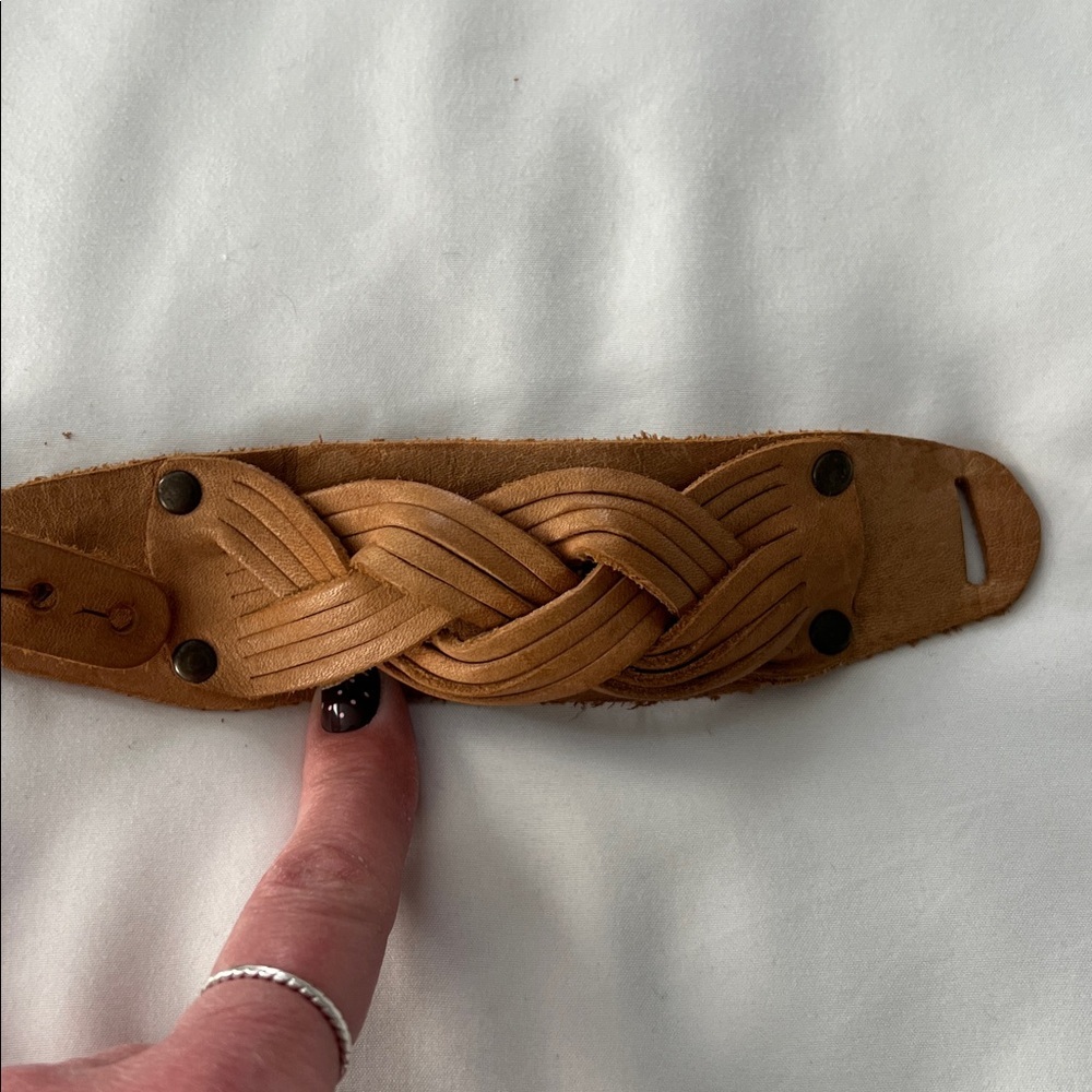 Braided Leather Cuff - Picture 3 of 5